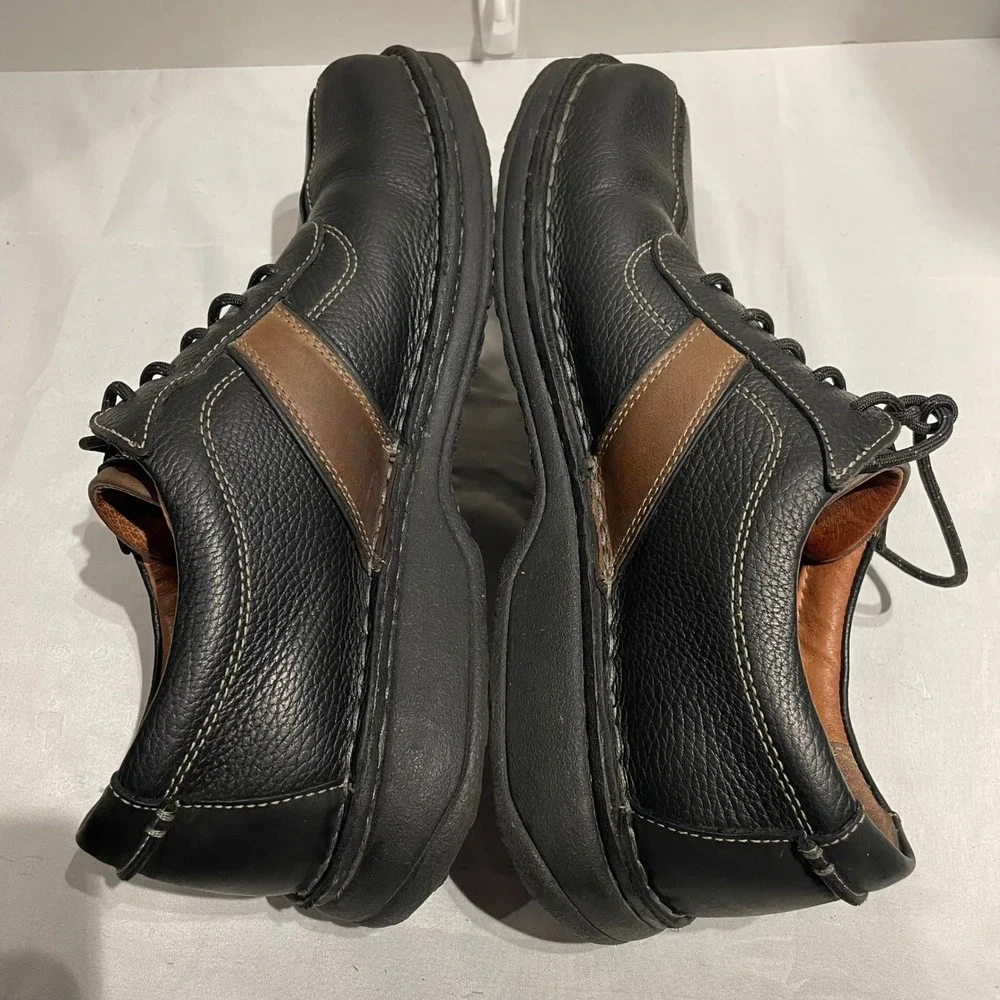 Clarks Mens 30345 Black Leather Lace Up Casual Oxford‎ Shoes Size 11M